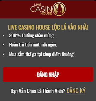 Giao diện đăng nhập Live Casino House